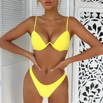 Dvodelne Bikini Določa Ženske Kopalke Brazilski Kopalke Ločeno Plažo, Obleke za Ženske kopalke Ženska Oblačila Trend