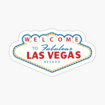 Las Vegas Znak 5PCS Avto Nalepke za Okna Steklenice Vode Dekor Steno Avto Prtljage Dnevna Soba Smešno Odbijača Soba Srčkan Domače Tiskanje