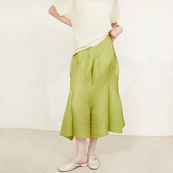 Krilo Za ženska Oblačila Poletje Novo Barvo Moda Miyake Naguban Visoko Pasu Za Ženske 45-75kg