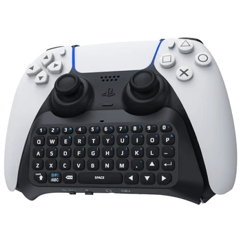 Tipkovnica za PS5 Krmilnik, Brezžično Bluetooth Tipkovnico Chatpad za Playstation 5 Krmilnik, Mini Igre Tipkovnico Vgrajen Zvočnik