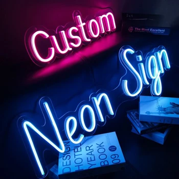 Neon Luči Znak Po Meri Osebno Ime, Logotip, Rojstni Dan, Poročno Zabavo Na Prostem Led Luči Neonske Luči Baby Anime Stenski Dekor