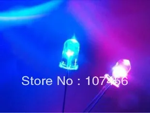 1000pcs/veliko 5mm utripa rdeče/modra led bliskavico LED 5mm utripajoča rdeča/modra led 5mm light-emitting diode vodo jasno objektiv