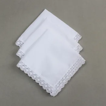 8pcs/veliko Bombaž handkerchief čisto bela mala handkerchief ročno grafiti DIY čipke handkerchief