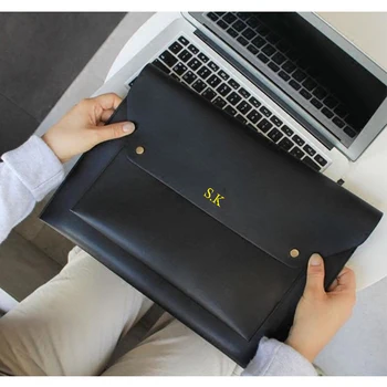 Južna Koreja je Novo Torbico Laptop Torba za 13inch Preprost Pu Usnja ženski Torbici za Prenosnik Torba A4 Dokument Bao Uradni Vrečko