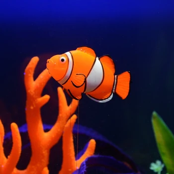 Mini Umetno Tropskih Rib za Akvarij Okraski Okraski Svetlobna Clownfish, Fish Tank Krajinsko Dodatki