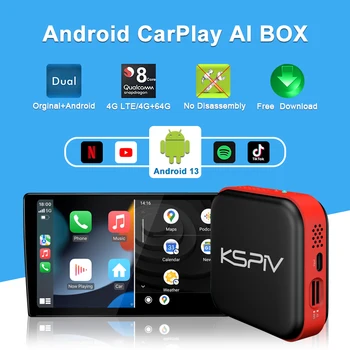 KSPIV Android 13 CarPlay Ai Polje Newset 128G Qualcomm 8 Core Mini Brezžična CarPlay S HDM Android Auto Avto želite pretakati Polje
