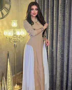 Savdski Arabiji Ženske Prom Obleke, O-Vratu Dolžina Tal Formalno Obleko Temperament Večerno Obleko