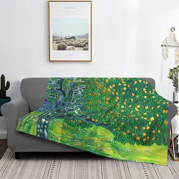 Gustav Klimt, Ki Jih Apple Tree Odejo Flanela Lepa Freyas Umetnosti Toplo Odejo, Posteljno Odejo