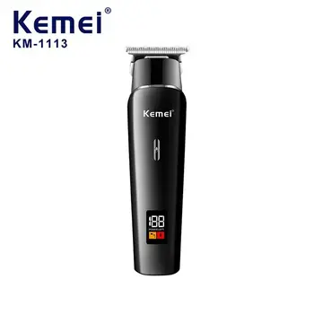 Kemei km-1113 akumulatorska električna lase clipper pralni professional frizerski barber barber brivnik za moške brivnik