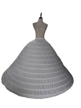 Premer 180 cm Velike Bele Quinceanera Obleko Petticoat Super Puhasto Crinoline Slip Underskirt Za Poročne Obleke Žogo