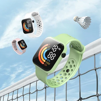 Novo Digitalno uro za Otroke Preprost Šport Elektronski LED Watch Silikonski Trak Moda Svetlobna Koledar Otroci Watch Ura Darilo