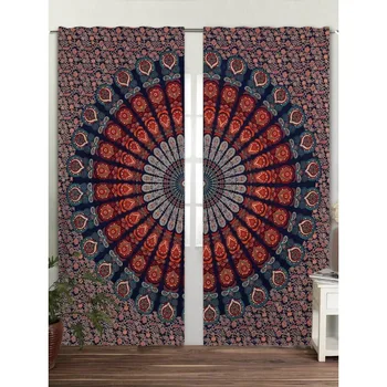 Indijski Bohemian Mandala Zavese Vrata Draperije 2 Plošče Nastavite Mandala Zavese Evropski in Ameriški Modni Trendi