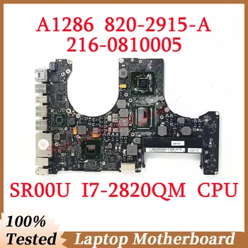 Za Apple A1286 820-2915-2,3 GHZ Z SR00U I7-2820QM CPU Mainboard 216-0810005 Prenosni računalnik z Matično ploščo SLJ4P HM65 100% Testirani Dobro