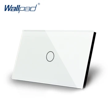 1 Banda 1 Način, ZDA/AU Standard Wallpad Touch stikalo na Dotik Za Vklop/Izklop Zaslona Stikala za Luč Belega Kristalnega Stekla Plošča Brezplačna Dostava