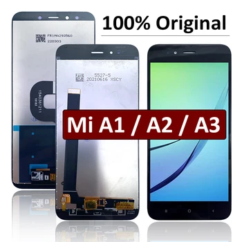 Original Za Xiaomi Mi A1 A2 A3 Lite LCD Zaslon, Zaslon na Dotik, Računalnike Zbora Za Xiaomi 6X M1804D2SG 5X LCD Zaslon