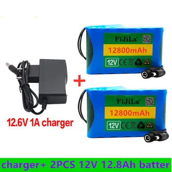 12V Akku 12,8 Ah 18650 Wiederaufladbare Lithium-Ionen Kapazität DC 12800mAh CCTV Kamera Spremlja + Ladegerät