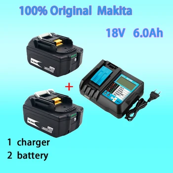 Litij-ionska baterija, 18V, 18000mAh, Auflatbar, mit Ladeger ä t, f ü r Makita, BL1840, BL1850, BL1830, BL1860B, BL1850, BLXT 400