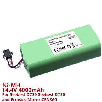 14,4 V 3000Mah/4000 mah Ni-Mh Batterij Voor Seebest D730 Seebest D720 Ecovacs Spiegel CEN360 Robot Stofzuiger Onderdelen