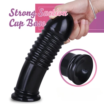 Torpedo oblikovan velik dildo analni čep Erotičnega Močan Sesalni Mehko Udobno Več oddelka Design Adult Sex Igrača ženske Izdelka