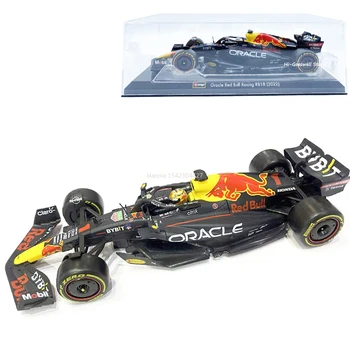 Bburago 1:24 Limited Edition RB18 F1 2022 Modela Avtomobila s Predstavitvijo Čelada, Obseg Red Bull Racing Formula 1 Miniaturne Igrače