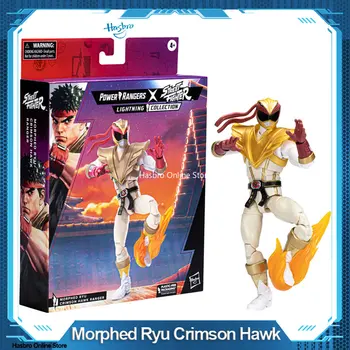 Hasbro Power Rangers X Street Fighter Strele Zbirka Morphed Ryu Crimson Hawk Ranger Akcijska Figura za Darilo za Rojstni dan F6117