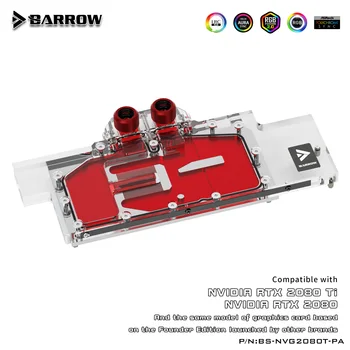 Barrow 2080ti 2080 GPU Vodni Hladilni Blok, Polno Kritje Hladilnik, Za Ustanovitelja Edition Nvidia RTX2080Ti/2080, BS-NVG2080T-PA