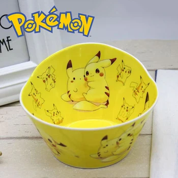 Pokemon Pikachu Baby Skledo Hrane, Plastične Kawaii Anime Številke Namizna Anti-Padec Anti-oparine Sklede Otroci Vrtca Večerja Jed