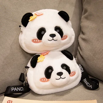 Kawaii Panda Torba Plišastih Živali Lutka Priložnostne Ženske Messenger Plišastih Crossbody Vrečke Srčkan Mehko Otroci Igrače za Punco Darila