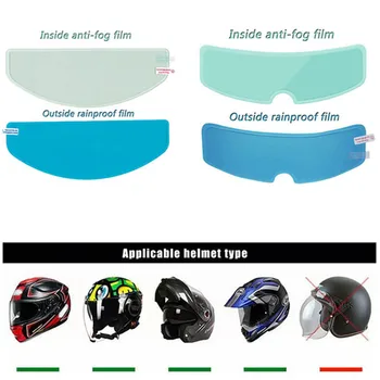 Motoristična Čelada Jasno Rainproof in Anti-fog Film Čelada Objektiv Meglo Odporne Nalepke Varnost Vožnje Čelada Accessoris
