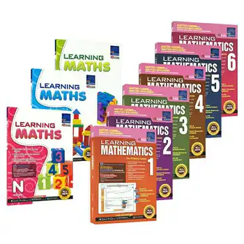9 Knjiga/Set SAP Učenje Matematike Knjiga N-K2 Razred 1-6 Otroci Učijo Matematiko Knjige Singapur Osnovne Šole, Učbenik, Matematika