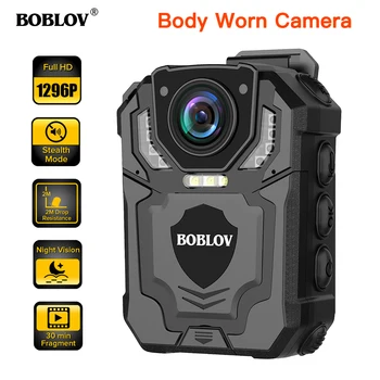 Boblov Telo Fotoaparata T5 Snemanje Zvoka Nosljivi Policija Cam Pregona Night Vision Zanke Snemanje DVR Varnosti Mini Kamera