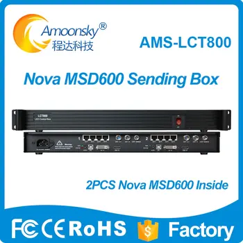 AMS-LCT800 Led Zaslon Krmilnik Pošiljanje Škatla Z 2 KOSA Nova Pošiljanje Kartic MSD600 za Oglaševanje na Prostem Led LCD Zaslon