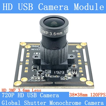 HD MJPEG 120FPS črno belo Kamero USB Modul Globalne Osvetlitve Visoke Hitrosti OTG UVC Linux 720P Mini CCTV nadzorna kamera