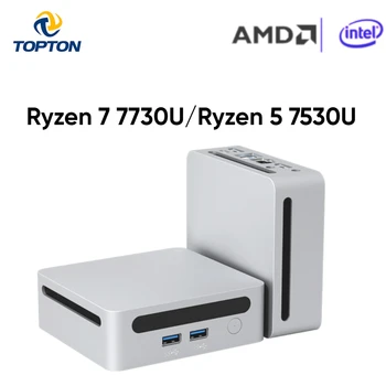 2023 Novih AMD Mini PC Ryzen7 7730U R5 5600H Windows 11 Pro 2xDDR4 2xNVMe Igranje Namiznega Računalnika 3*8K Zaslon HTPC WiFi6 BT5.2