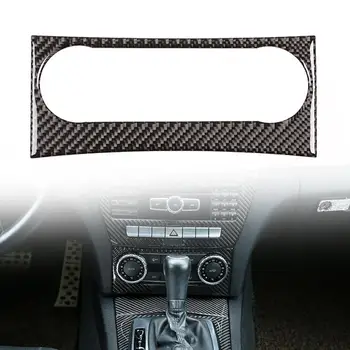3K Ogljikovih Vlaken klimatska Naprava Stikalo Plošče Notranje Trim Anti-scratch auto notranjo opremo za Mercedes-Benz C-razred W204 11-13