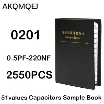 2550 KOS kondenzator vzorec knjige kondenzator banka 0201 razvrstitev paket 51 vrednosti 50
