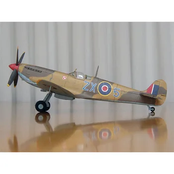 1:33 3D Papir Model Gradnjo Kompleti za Letalo Britanske Spitfire Borec IXC DIY Hamdwork Odraslih Igrače Zbrati Vojaška Zbirka