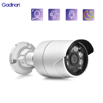 Gadinan 8MP 48V POE IP Kamere, Zaznavanje Obraza Dvojno Vir Svetlobe na Prostem Varnostno Zaščito CCTV Video Barve Night Vision Camera