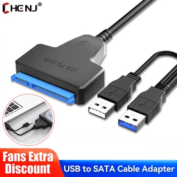 SATA Na USB 3.0 / 2.0 Kabel Adapter Do 6 Gbps 7+15/22 Pin Za Podporo 2.5 Inch Zunanji SSD HDD Trdi Disk Sata III, SATA 3