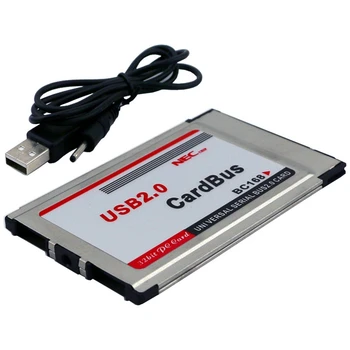 PCMCIA za USB 2.0 CardBus Dvojno 2 Vrata 480M Sim Adapter za Prenosni računalnik PC Računalnik