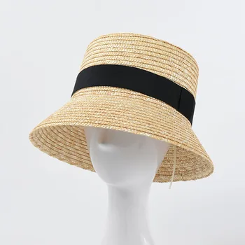2022 Nov Modni Slame Bucket Pokrivalo Ženske UV Sonce Klobuki Počitnice Plaže Klobuk ravno poletje, sonce klobuk na debelo