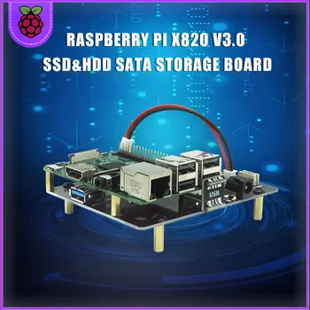 X820 V3.0 2.5 inch SATA HDD/SSD za Shranjevanje Širitev Odbor z DC 5V 4A Power Adapter za Raspberry Pi 3 B+ (Plus) /3 B