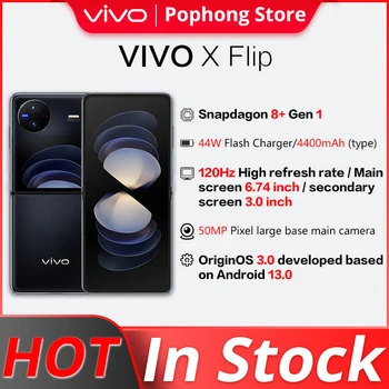 vivo X Flip Mobilni Telefon 6.74 palčni AMOLED Zložiti Zaslon Snapdragon 8+ Gen 1 Okta Core 4400mAh 44W SUPERVOOC NFC