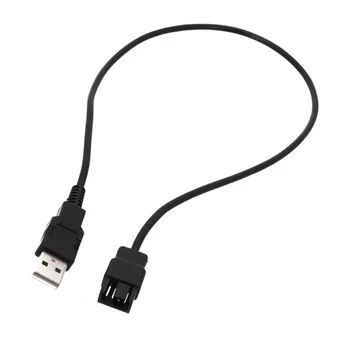 USB-do 4-Pin za Prenosnik Ventilatorja Napajalni Kabel USB, da 4Pin 3Pin Ventilatorja Napajalni Kabel - 30 cm 50 cm 100 cm PVC Line
