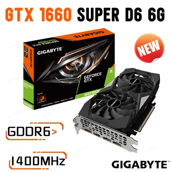 GTX 1660 SUPER 1660 GPU Gb Grafika GTX 1660 SUPER D6 6 G 1660S GDDR6 Video Kartice Desktop PCI-E 3.0 x 16 8pin 450W DP HDMI