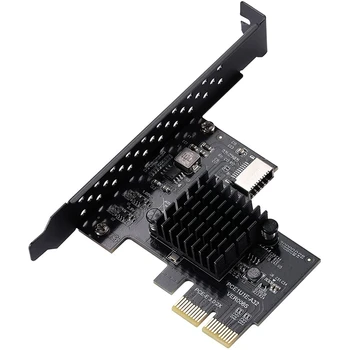 PCI-E 2X Na USB3.1-Tipka Gen2 Spredaj Tip-E Razširitveno Kartico,10Gbps Tip-E Notranja 20-Pin Sprednja Plošča Priključek Riser Card