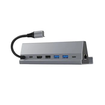 Za Pare Krova Dock Postajo TV Znanja Stojalo Hub Priklopa USB C do RJ45 Ethernet HDMI je Združljiv USB3.0 za SteamDeck