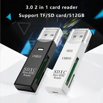 2 V 1 Bralnik Kartic USB 3.0 Micro SD TF kartice Sim Bralec High Speed Multi-card Pisatelj Adapter Flash Disk, Prenosnik Dodatki