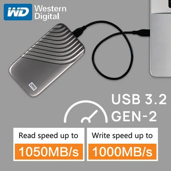 Western Digital WD Prenosni SSD 500 G 1TB 2TB 4T NVMe Zunanje ssd Disk My Passport USB-C 3.2 Trdih diskov za Prenosne RAČUNALNIKE