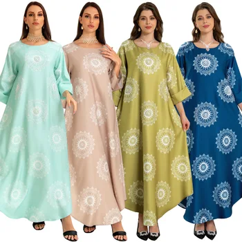 Ramadana Beading Abaya Muslimanskih Žensk Dolgo Obleko Maxi Turčija Eid Stranka Tam Kaftan Islam Arabski Haljo Dubaj Savdska Evneing Maroko Jalabiya